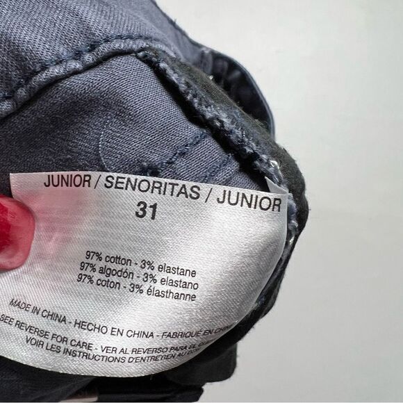 Ella Moss | NWT Body Sculpt Metallic Blue Colored High Rise Skinny Ankle Jeans - Picture 4 of 6